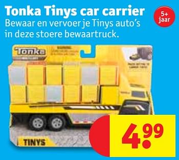 Aanbiedingen Tonka tinys car carrier - Tonka - Geldig van 20/07/2021 tot 25/07/2021 bij Kruidvat