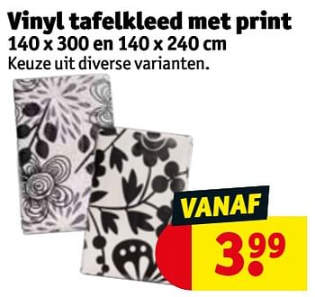 Aanbiedingen Vinyl tafelkleed met print - Huismerk - Kruidvat - Geldig van 20/07/2021 tot 25/07/2021 bij Kruidvat