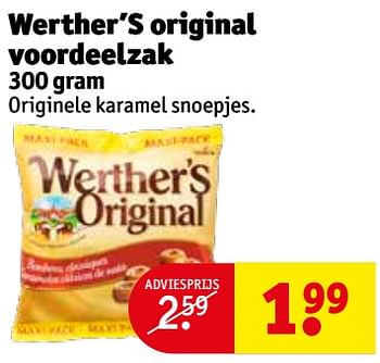 Aanbiedingen Werther’s original voordeelzak - Werther's Original - Geldig van 20/07/2021 tot 25/07/2021 bij Kruidvat