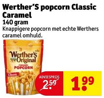 Aanbiedingen Werther’s popcorn classic caramel - Werther's Original - Geldig van 20/07/2021 tot 25/07/2021 bij Kruidvat