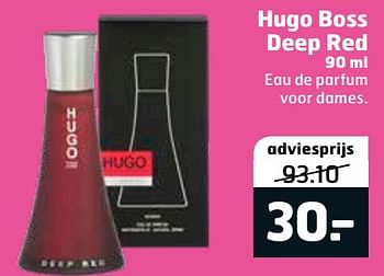 Aanbiedingen Hugo boss deep red eau de parfum voor dames - Hugo Boss - Geldig van 20/07/2021 tot 01/08/2021 bij Trekpleister