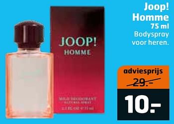Aanbiedingen Joop! homme bodyspray - Joop! - Geldig van 20/07/2021 tot 01/08/2021 bij Trekpleister