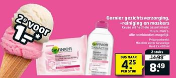Aanbiedingen Micellair water gevoelige huid - Garnier - Geldig van 20/07/2021 tot 01/08/2021 bij Trekpleister