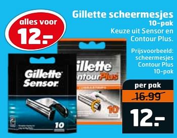 Aanbiedingen Scheermesjes contour plus - Gillette - Geldig van 20/07/2021 tot 01/08/2021 bij Trekpleister