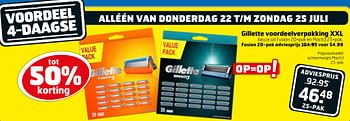 Aanbiedingen Scheermesjes mach3 - Gillette - Geldig van 20/07/2021 tot 01/08/2021 bij Trekpleister
