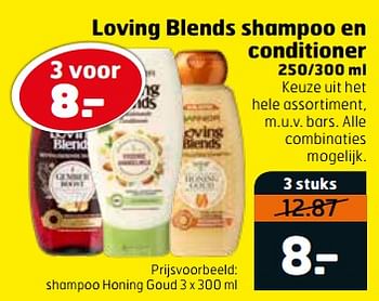 Aanbiedingen Shampoo honing goud - Garnier - Geldig van 20/07/2021 tot 01/08/2021 bij Trekpleister