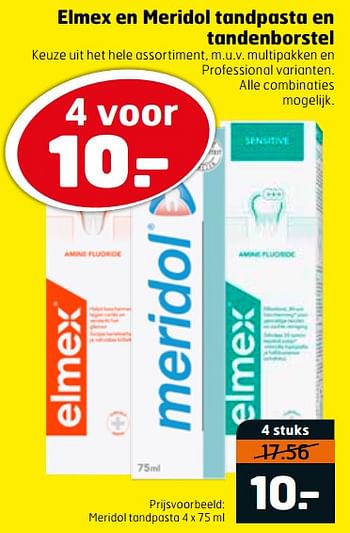 Aanbiedingen Meridol tandpasta - Meridol - Geldig van 20/07/2021 tot 01/08/2021 bij Trekpleister