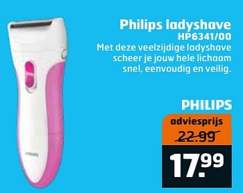 Aanbiedingen Philips ladyshave hp6341-00 - Philips - Geldig van 20/07/2021 tot 01/08/2021 bij Trekpleister