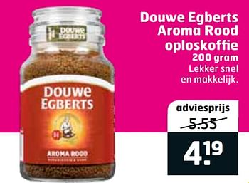Aanbiedingen Douwe egberts aroma rood oploskoffie - Douwe Egberts - Geldig van 20/07/2021 tot 01/08/2021 bij Trekpleister
