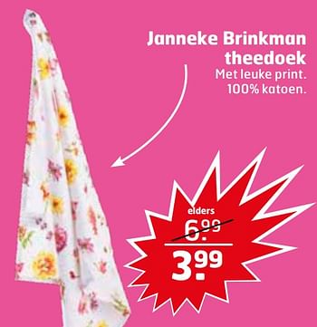 Aanbiedingen Janneke brinkman theedoek - Huismerk - Trekpleister - Geldig van 20/07/2021 tot 01/08/2021 bij Trekpleister