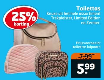 Aanbiedingen Toilettas luipaard - Huismerk - Trekpleister - Geldig van 20/07/2021 tot 01/08/2021 bij Trekpleister