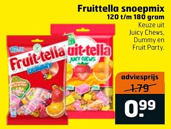 Aanbiedingen Fruittella snoepmix - Fruittella - Geldig van 20/07/2021 tot 01/08/2021 bij Trekpleister
