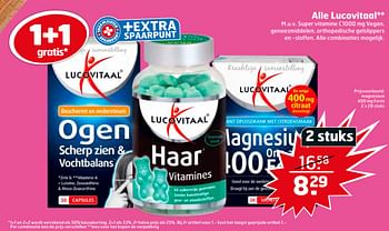 Aanbiedingen Magnesium 400 mg forte - Lucovitaal - Geldig van 20/07/2021 tot 01/08/2021 bij Trekpleister