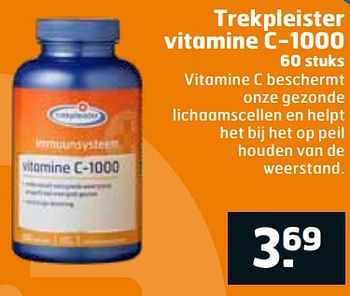 Aanbiedingen Trekpleister vitamine c-1000 - Huismerk - Trekpleister - Geldig van 20/07/2021 tot 01/08/2021 bij Trekpleister