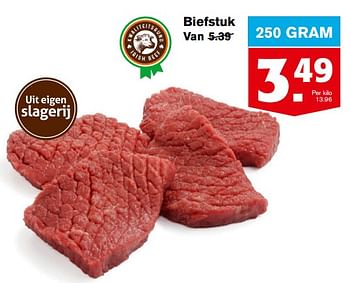Aanbiedingen Biefstuk - Huismerk - Hoogvliet - Geldig van 21/07/2021 tot 27/07/2021 bij Hoogvliet