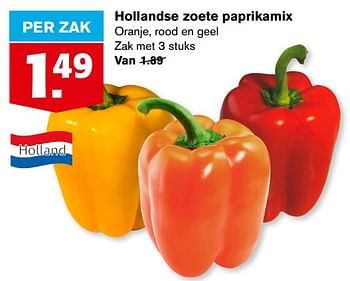 Aanbiedingen Hollandse zoete paprikamix - Huismerk - Hoogvliet - Geldig van 21/07/2021 tot 27/07/2021 bij Hoogvliet