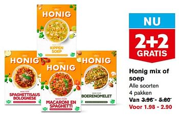 Aanbiedingen Honig mix of soep - Honig - Geldig van 21/07/2021 tot 27/07/2021 bij Hoogvliet