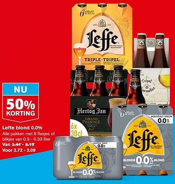 Aanbiedingen Leffe blond - Leffe - Geldig van 21/07/2021 tot 27/07/2021 bij Hoogvliet