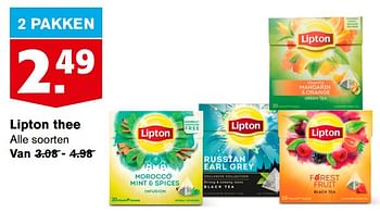 Aanbiedingen Lipton thee - Lipton - Geldig van 21/07/2021 tot 27/07/2021 bij Hoogvliet