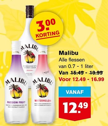 Aanbiedingen Malibu - Malibu - Geldig van 21/07/2021 tot 27/07/2021 bij Hoogvliet