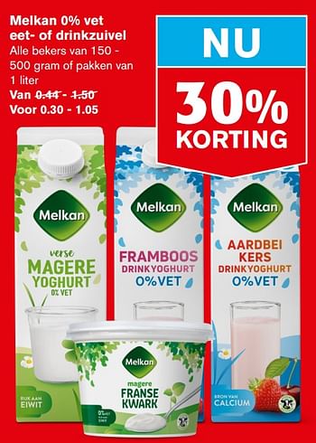 Aanbiedingen Melkan 0% vet eet- of drinkzuivel - Melkan - Geldig van 21/07/2021 tot 27/07/2021 bij Hoogvliet