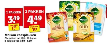 Aanbiedingen Melkan kaasplakken - Melkan - Geldig van 21/07/2021 tot 27/07/2021 bij Hoogvliet