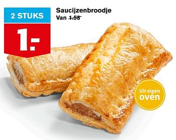 Aanbiedingen Saucijzenbroodje - Huismerk - Hoogvliet - Geldig van 21/07/2021 tot 27/07/2021 bij Hoogvliet