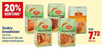 Aanbiedingen Mix voor donker brood - Soubry - Geldig van 21/07/2021 tot 03/08/2021 bij Makro