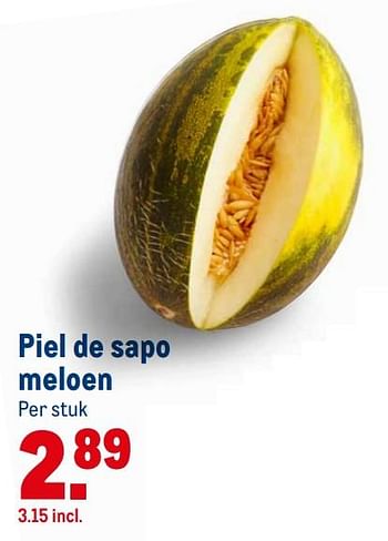 Aanbiedingen Piel de sapo meloen - Huismerk - Makro - Geldig van 21/07/2021 tot 03/08/2021 bij Makro