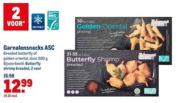 Aanbiedingen Butterfly shrimp breaded - Huismerk - Makro - Geldig van 21/07/2021 tot 03/08/2021 bij Makro