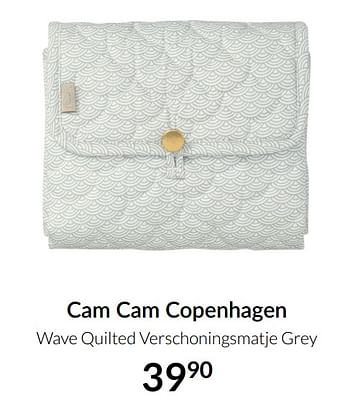 Aanbiedingen Cam cam copenhagen wave quilted verschoningsmatje grey - Cam Cam  - Geldig van 20/07/2021 tot 16/08/2021 bij Babypark