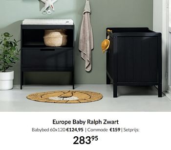 Aanbiedingen Europe baby ralph zwart - Europe baby - Geldig van 20/07/2021 tot 16/08/2021 bij Babypark