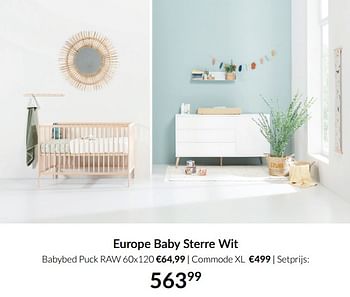 Aanbiedingen Europe baby sterre wit - Europe baby - Geldig van 20/07/2021 tot 16/08/2021 bij Babypark