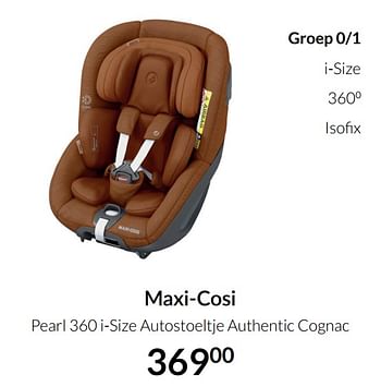 Aanbiedingen Maxi-cosi pearl 360 i-size autostoeltje authentic cognac - Maxi-cosi - Geldig van 20/07/2021 tot 16/08/2021 bij Babypark
