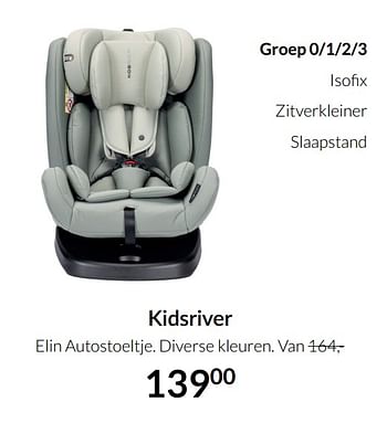 Aanbiedingen Kidsriver elin autostoeltje - Kidsriver - Geldig van 20/07/2021 tot 16/08/2021 bij Babypark