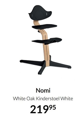 Aanbiedingen Nomi white oak kinderstoel white - Nomi - Geldig van 20/07/2021 tot 16/08/2021 bij Babypark
