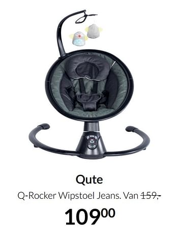 Aanbiedingen Qute q-rocker wipstoel jeans - Qute  - Geldig van 20/07/2021 tot 16/08/2021 bij Babypark