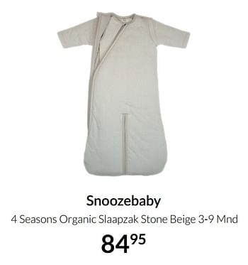 Aanbiedingen Snoozebaby 4 seasons organic slaapzak stone beige - Snoozebaby - Geldig van 20/07/2021 tot 16/08/2021 bij Babypark