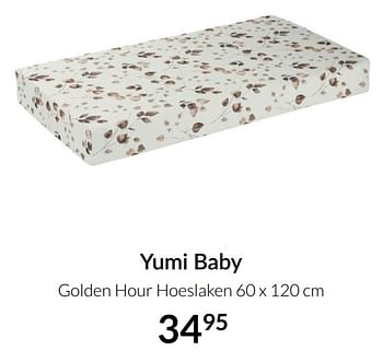 Aanbiedingen Yumi baby golden hour hoeslaken - Yumi - Geldig van 20/07/2021 tot 16/08/2021 bij Babypark