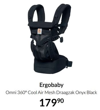 Aanbiedingen Ergobaby omni 360° cool air mesh draagzak onyx black - ERGObaby - Geldig van 20/07/2021 tot 16/08/2021 bij Babypark