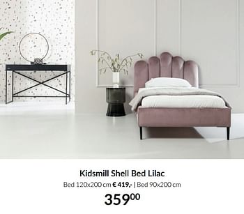 Aanbiedingen Kidsmill shell bed lilac - Kidsmill - Geldig van 20/07/2021 tot 16/08/2021 bij Babypark