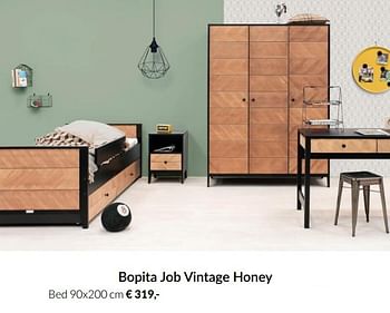 Aanbiedingen Bopita job vintage honey bed - Bopita - Geldig van 20/07/2021 tot 16/08/2021 bij Babypark
