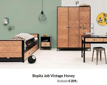 Aanbiedingen Bopita job vintage honey bedlade - Bopita - Geldig van 20/07/2021 tot 16/08/2021 bij Babypark