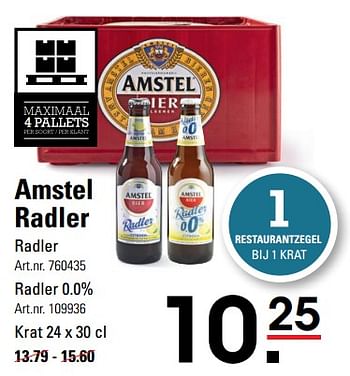 Aanbiedingen Amstel radler radler - Amstel - Geldig van 22/07/2021 tot 09/08/2021 bij Sligro