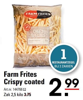 Aanbiedingen Farm frites crispy coated - FarmFrites - Geldig van 22/07/2021 tot 09/08/2021 bij Sligro