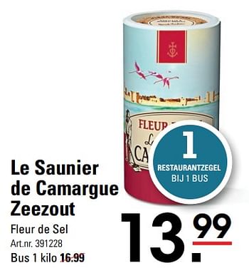 Aanbiedingen Le saunier de camargue zeezout - Le Saunier de Camargue - Geldig van 22/07/2021 tot 09/08/2021 bij Sligro