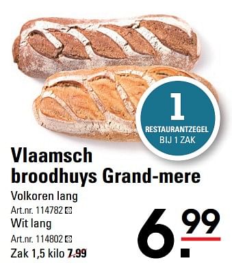 Aanbiedingen Vlaamsch broodhuys grand-mere volkoren lang - Huismerk - Sligro - Geldig van 22/07/2021 tot 09/08/2021 bij Sligro