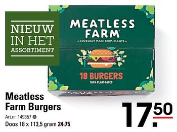 Aanbiedingen Meatless farm burgers - Huismerk - Sligro - Geldig van 22/07/2021 tot 09/08/2021 bij Sligro