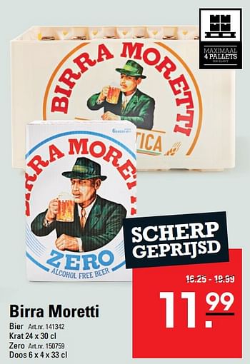 Aanbiedingen Birra moretti bier - Birra Moretti - Geldig van 22/07/2021 tot 09/08/2021 bij Sligro