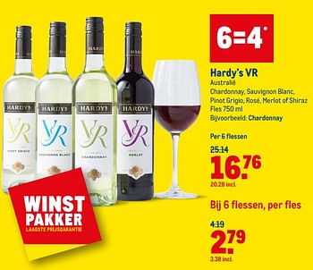 Aanbiedingen Hardy’s vr australië chardonnay - Witte wijnen - Geldig van 21/07/2021 tot 03/08/2021 bij Makro